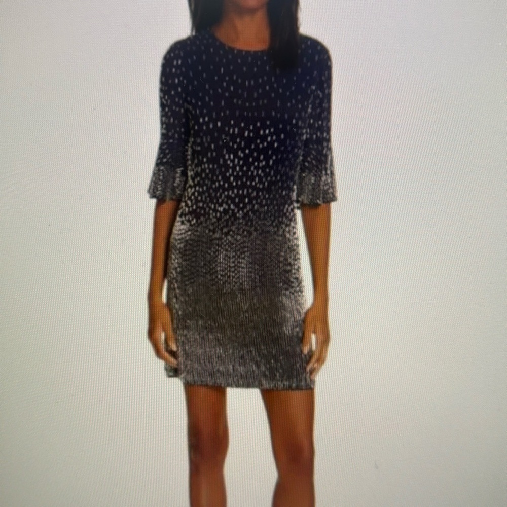 Alice + Olivia Thym Embellishes Bead Shift Tunic Dress - size 4